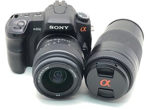 Sony a200 DSLR-A200 / DT 3.5-5.6/18-55 SAM デジタル 一眼レフカメラ レンズ付き ジャンク 中古【UW010341】●