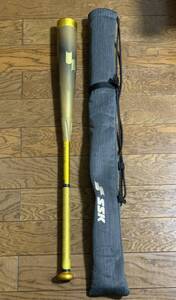 バット SSK MM23 トップバランス 84cm 中古 ケース付属　限定色 ゴールド