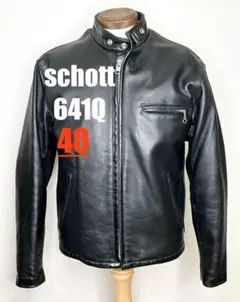 良品②schott【40】641Q 米国製◇牛革ジャンninjaハーレーgpz