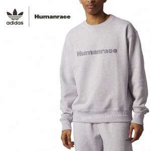 新品 ファレル adidas スウェット【5XL】定価15400円 Humanrace ヒューマンレース クルーネック トレーナー 5543 グレー PW アディダス