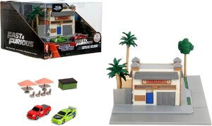 JADA TOYS ナノ ワイルドスピード トレット マーケット ＆ カフェ ジオラマ フォード F-150 / 三菱 エクリプス Fast & Furious ミニカー