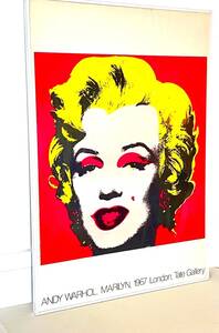 M2820【ヴィンテージポスター】ANDY WARHOL MARILYN 額縁全体サイズ 幅約605ｘ高さ約845・厚さ約20㎜