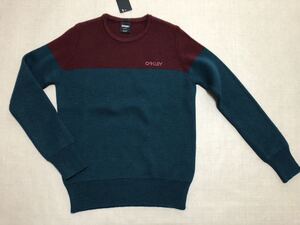 送料無料◆新品◆OAKLEY オークリー BICOLOR CREW NECK◆(XS)◆434131-74D◆日本サイズ (S) 相当◆バイカラークルーネック