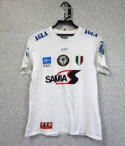 AGLA アグラ 半袖 Tシャツ ワッペン サッカー フットサル サイズM 白 ホワイト