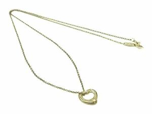 1円 TIFFANY＆Co ティファニー エルサペレッティ オープンハート SV925 ネックレス アクセサリ シルバー系 AV9333