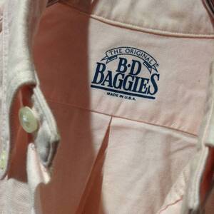 BD BAGGIES ボタンダウンOXシャツ 32-33サイズ　コットン100% ショート丈シャツです　中古の為ノンクレームノンリターンでお願いいたします