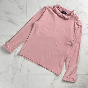 BURBERRY バーバリー キッズ 子供服 襟フリル 長袖カットソー トップス レディース ピンク サイズ130A*TC312