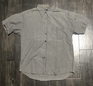 [USED] VISBY CHECK SHORT SLEEVE SHIRTS BLACK L