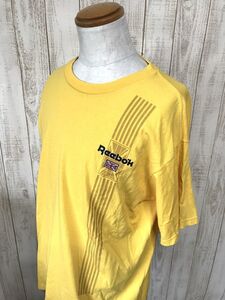 お勧め・【USA製】Reebok リーボック 英国 ユニオンジャック ヴィンテージ Tシャツ L 黄