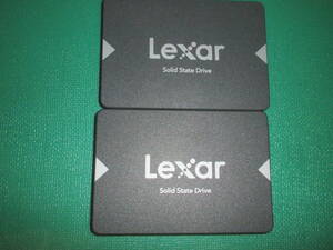 [R074]Lexar SSD SATA NS100 256GB 2個セット CrystalDiskInfo:正常