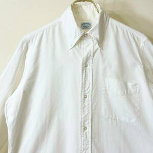 希少《Good Condition /6 Button/ 15.5-2》60s70s 美品【 Brooks Brothers 6ボタン 白 ホワイト オックスフォード BDシャツ ビンテージ 】