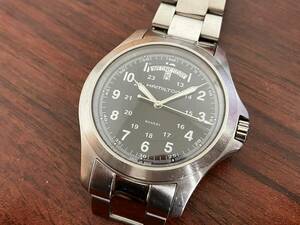 □【売り切り】HAMILTON KHAKI ハミルトン カーキ H644510 デイデイト クォーツ メンズ 腕時計