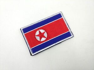 北朝鮮国旗 パッチ ワッペン サバゲー ミリタリー ベルクロ