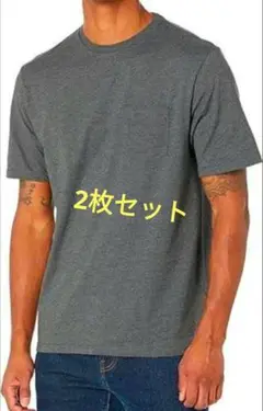 ☆2枚セット グレー 半袖シャツ 胸ポケット付き M Tシャツ