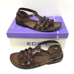 EDER SHOES : イタリア製 本革 サンダル●36●ブラウン レザー