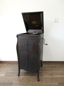 動作確認済 Victor ビクター VICTROLA USA 1904年 VV-80 フロア型 大型 蓄音機 木製 アメリカ製 USA アンティーク 手回し ビンテージ