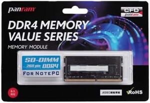 無期限Panram SO-DIMM 260pin 1.2V対応 8GB×1枚 PC4-19200DDR4-2400 メモリ ノート