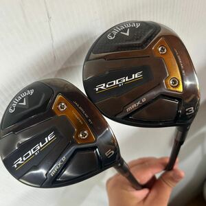 送料無料★良品★ROGUE ST MAX D 3W 5W 16° 19° 2本セット VENTUS for Callaway 5-SRキャロウェイ ローグ 管理番号14827 30