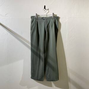 vintage euro poly viscose slacks pants ヨーロッパ古着 ビンテージ ユーロスラックス ポリビスコース生地 70s 80s