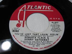 【7”】●白プロモ MONO/STEREO● ROBERTA FLACK DONNY HATHAWAY / YOU