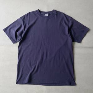 デッドストック USA製 anvil Tradition 5.4oz ミディアムオンスコットン クルーネックTシャツ XL ダークネイビー/ビンテージアンビル無地