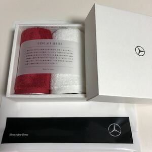 未使用　メルセデス・ベンツ　オリジナル　紅白タオル　ハンドタオル　2枚　非売品　ノベルティ　mercedes benz