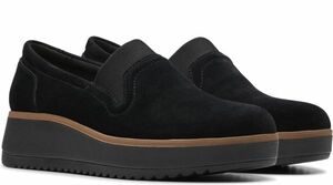 Clarks クラークス 23cm 軽量 ウエッジ コンフォート ローファー フラット レザー ブラック バレエ スニーカー パンプス ブーツ RRR238