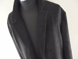 ザラ★ZARA★フェイクスエードボタンレスロングコート★ストレッチ★カットオフ 切りっぱなし★L(USAサイズ)