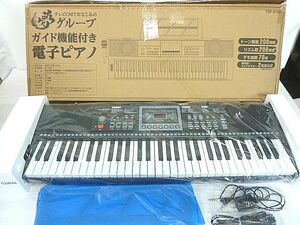 t895 未使用保管品 夢グループ ガイド機能付き 電子ピアノ TSP-670D キーボード デモ曲数 70曲 電池/ACアダプタ 2電源方式 鍵盤 楽器