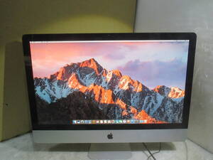 [F2-１/A61022-1]★Apple A1312 iMac (27-inch, Mid 2010)/CPU:i7 2.93GHz/HDD1.0TB/メモリ8GB/DVDドライブ/無線/OS Sierra 10.12.6★