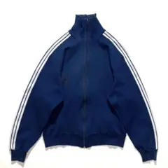 70s 80s 西ドイツ製 Adidas トラックジャケット 4 紺 白