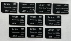 ★送料無料★ Lexar/レキサー memory stick pro duo 8GB 10枚まとめ売り メモリースティック/PSP/メモリーカード フォーマット済み動作品