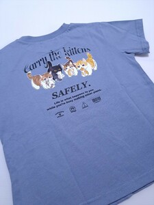 新品 未使用 モフサンド 120 半袖 Tシャツ カットソー 部屋着 パジャマ ねこ　デザート　SNS　即決 送料無料 完売 限定　Cら　コットン