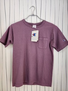 新品未着用 チャンピオン ヘビーウエイト ポケット Tシャツ T1011 US Champion サイズS パープル C5-P305 定価5500円