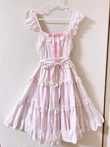 ★Angelic Pretty おすましDollティアードジャンパースカート★レース エレガント ピンク