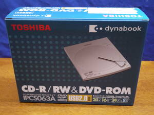 L23　TOSHIBA 東芝 ポータブル CD-R/RW＆ DVD-ROMドライブ 外付け IPCS063A