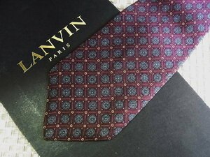 ♪35403C♪良品【花 デザイン 柄】ランバン【LANVIN】ネクタイ