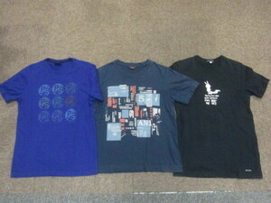 ポールスミス　Tシャツ　3枚セット　メンズS　紫紺黒　半袖ウエア　半袖シャツ　半袖カットソー　ロゴシャツ　05180