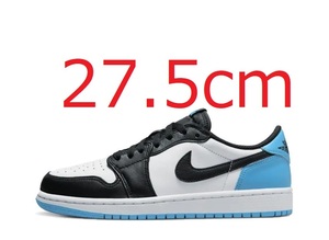 NIKE WMNS AIR JORDAN 1 LOW OG BLACK AND DARK POWDER BLUE UNC 27.5cm ナイキ ウィメンズ エア ジョーダン ロー ブラック 新品未使用