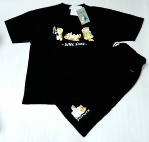 モフサンド パジャマ ルームウェア 上下セット Tシャツ スウェットパンツ 新品タグ付き Lサイズ サイドポケット付き じゅの