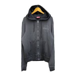 DIESEL (ディーゼル) S-GINAFY-HOOD-ZIP ワッフル ジップアップ フーディー ジップアップ パーカー L グレー メンズ/036