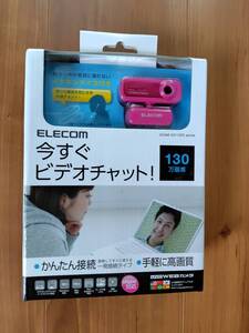 【未開封】ELECOM エレコム　130万画素Webカメラ　イヤホンマイク付きモデル　ピンク UCAM-C0113FEPN