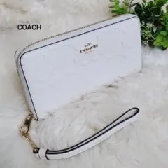 新品未使用　COACH　コーチ　シグネチャー　ロングウォレット　長財布