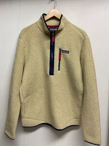 【Patagonia パタゴニア】 STY22810FA フリースジャケット M ポリエステル アイボリー アウトドア ボア ハーフジップ 2411oki n