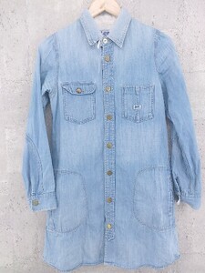 ◇ LEE × URBAN RESEARCH ROSSO リー アーバンリサーチロッソ 長袖 膝丈 シャツ ワンピース M ライトブルー レディース