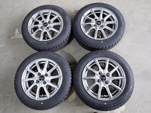 YS14374【送料無料165/65R14】トール ルーミー タンク等に ダンロップ 中古スタッドレス ●14×5.5J 100/4H ET45●1円スタート