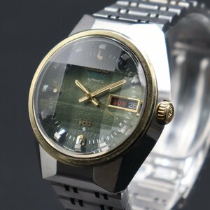 SEIKO KS VANAC キングセイコー バナック 5626-7190 自動巻き 9面カットガラス 緑グラデ 1973年製 諏訪 日/英デイデイト 純正ブレス メンズ