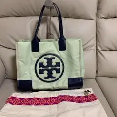 Tory Burch トートバッグ 薄緑 セレブ 高級 green レザー 人気