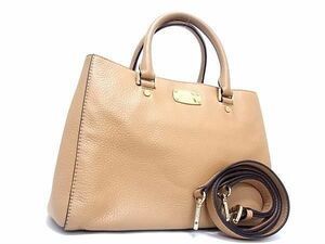 1円 ■極美品■ MICHAEL KORS マイケルコース レザー 2WAY ハンドバッグ トート ショルダー 斜め掛けかばん レディース ブラウン系 BF7898