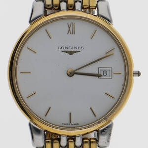 LONGINES ロンジン L5.632.3 グランドクラシック ホワイトダイヤル SS/GF クオーツ メンズ 【125365】